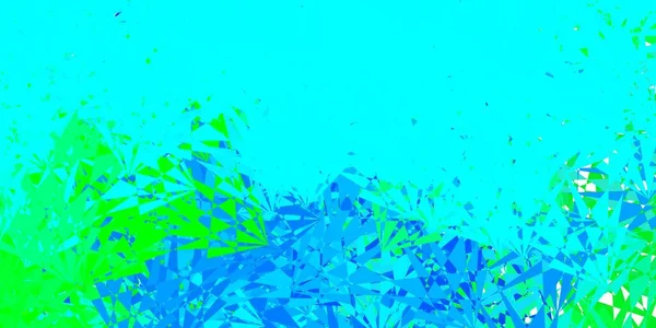 Fondo Vectorial Azul Claro Verde Con Formas Poligonales Magnífica Ilustración — Vector de stock