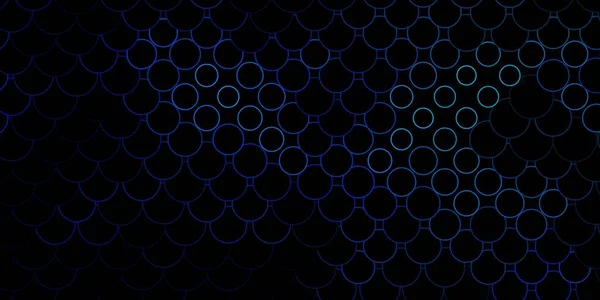 Темно Синий Вектор Окружностями Современная Абстрактная Иллюстрация Красочными Фигурами Кругов — стоковый вектор