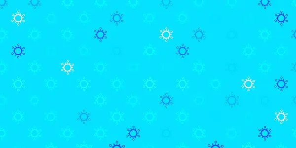 Fondo Vector Azul Claro Con Símbolos Virus Ilustración Abstracta Con — Archivo Imágenes Vectoriales