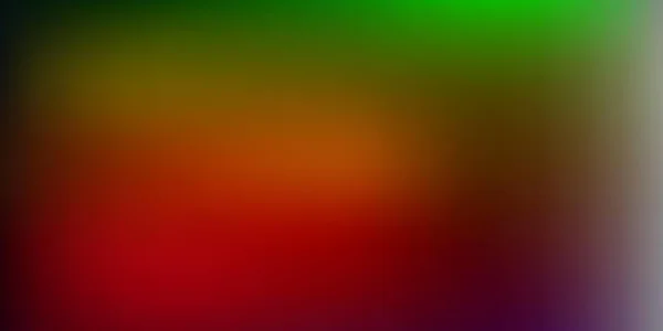 Verde Oscuro Patrón Desenfoque Gradiente Vector Rojo Ilustración Colorida Abstracta — Vector de stock
