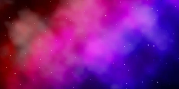 ダークブルー ネオン星の赤いベクトルテンプレート — ストックベクタ