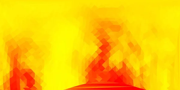 ライトオレンジベクトル三角形モザイク背景 抽象的な三角形とファセットスタイルのスマートイラスト Webデザイナーの背景 — ストックベクタ