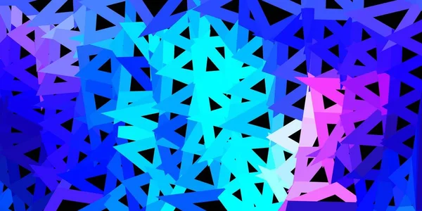 Tmavě Růžová Modrá Mozaika Vektorového Trojúhelníku Dekorativní Barevné Ilustrace Abstraktními — Stockový vektor