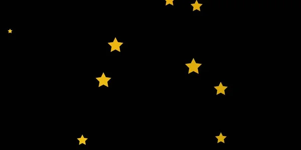 Fondo Vector Amarillo Oscuro Con Estrellas Colores — Vector de stock