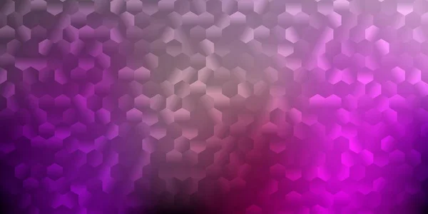 Púrpura Escura Fundo Vetorial Rosa Com Formas Hexagonais Ilustração Com —  Vetores de Stock