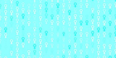 Kadın sembollü açık yeşil vektör arka planı. Kadınların güç ve güç göstergelerini gösteren bir ilüzyon. Uluslararası Kadınlar Günü için Tasarım.