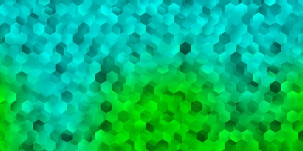 Hellgrüne Vektorschablone Sechseckigen Stil Einfache Illustration Mit Bunten Gradienten Sechsecken — Stockvektor