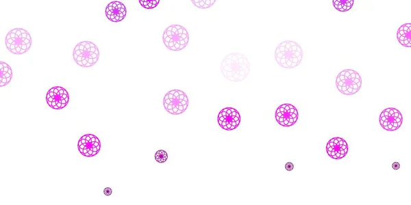 Светло Фиолетовый Розовый Вектор Точками Иллюстрация Набором Ярких Красочных Абстрактных — стоковый вектор