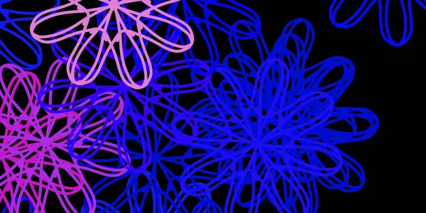 Bleu Foncé Fond Vectoriel Jaune Avec Des Formes Aléatoires Illustration — Image vectorielle