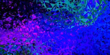 Üçgenli koyu renkli vektör arkaplanı. Modern tarzda üçgen şekilli akıllı soyut çizimler. Insperarion için tasarımı başlat.