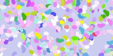 Kaotik şekilli hafif çok renkli vektör arkaplanı. Basit gradyan şekilli renkli bir çizim. Cep telefonları için arka plan.