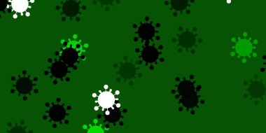 Açık yeşil, hastalık sembollü sarı vektör dokusu. Basit ve soyut bir şekilde renkli hastalık sembolleri. Karantina olayları için en iyi tasarım.