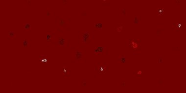 Açık yeşil, feminizm unsurlu kırmızı vektör deseni. Kadın gücünün resmedildiği soyut bir çizim. Uluslararası Kadınlar Günü için Tasarım.