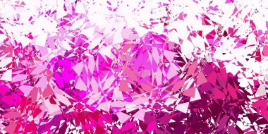 Üçgen şekilli koyu pembe vektör şablonu. Soyut renkli üçgen şekilli illüstrasyon. İniş sayfaları.