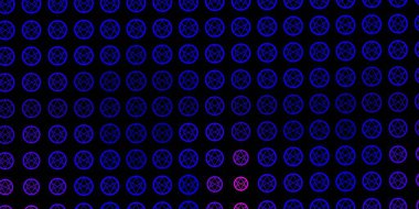 Koyu mavi, dini sembollü kırmızı vektör dokusu. Gotik eğilimli soyut illüstrasyon. Doğaüstü tasvirler için basit tasarım.