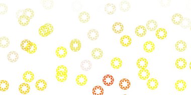 Küreli hafif turuncu vektör deseni. Baloncuklu gradyan tarzda soyut dekoratif tasarım. Web siteleri için desen.