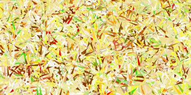 Açık yeşil, rastgele üçgenli sarı vektör dokusu. Üçgen şekilli, şekilli muhteşem soyut çizimler. Reklamlarınıza basit bir ekleme..