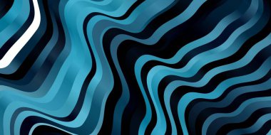 Eğri çizgileri olan koyu mavi vektör şablonu.