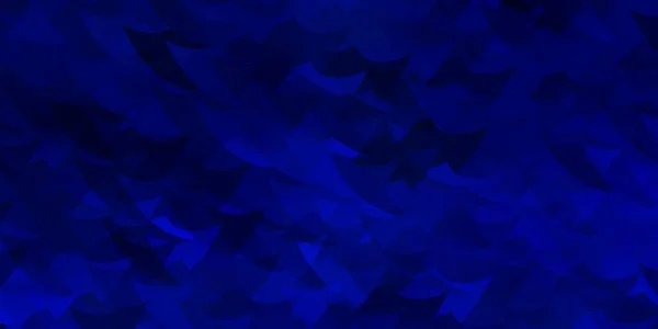 Tmavě Modrá Vektorová Dispozice Obdélníky Trojúhelníky Abstraktní Ilustrace Barevnými Liniemi — Stockový vektor