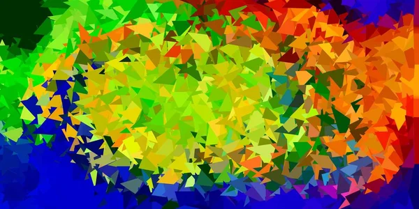 Plantilla Triángulo Abstracto Vectorial Multicolor Claro Ilustración Vidrio Roto Con — Vector de stock