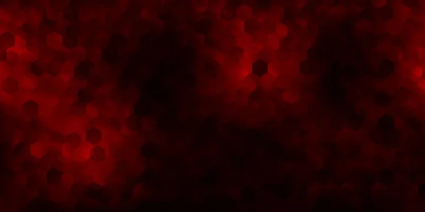 六角形のバッチで暗赤色のベクトル背景 グラデーションの六角形のモダンな抽象画 あなたのブランドブックカバー — ストックベクタ
