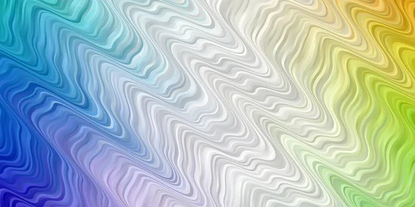Licht Multicolor Vector Patroon Met Krommen Kleurrijke Illustratie Met Gebogen — Stockvector