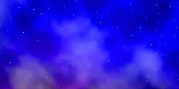 Світло Блакитний Червоний Векторний Шаблон Неоновими Зірками — стоковий вектор