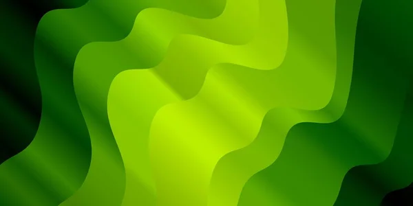 Светло Зеленый Желтый Векторный Фон Изогнутыми Линиями Красочная Иллюстрация Состоящая — стоковый вектор