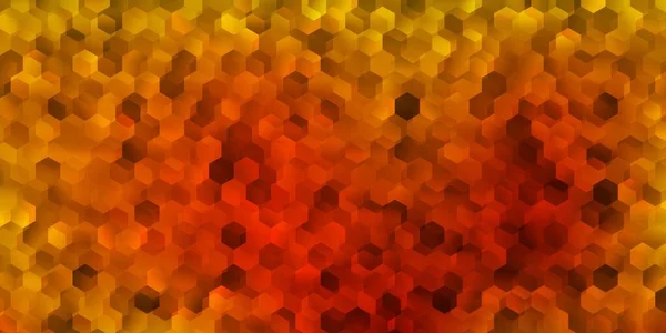 Plantilla Vectorial Color Amarillo Oscuro Estilo Hexagonal Ilustración Con Hexágonos — Vector de stock