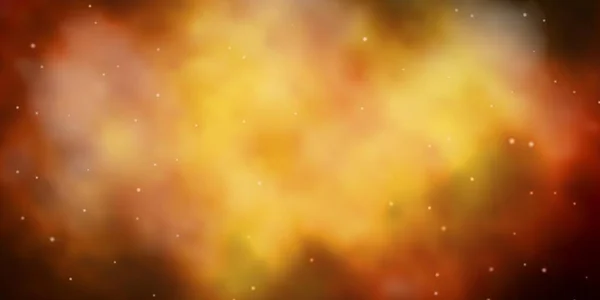 ダークグリーン カラフルな星と黄色のベクトルの背景 — ストックベクタ