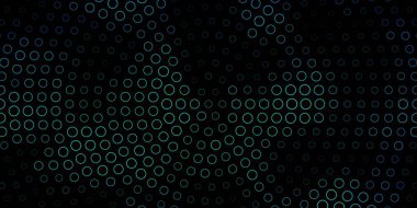 Daireli koyu mavi vektör arkaplan. Doğa tarzında rengarenk çizimler. Broşürler, broşürler için desen.