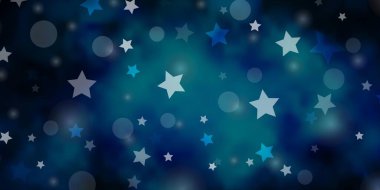 Daireli koyu mavi vektör dokusu, yıldızlar.
