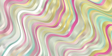 Wry çizgileri olan çok renkli ışık vektör deseni. Bükülmüş çizgileri olan yepyeni renkli bir çizim. Reklamlar ve reklamlar için desen.