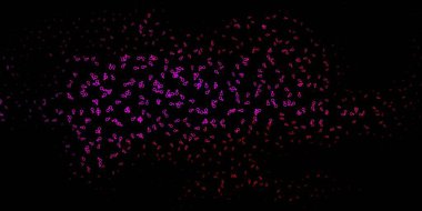 Esrarengiz sembollü koyu pembe vektör arkaplanı. Gotik eğilimli soyut illüstrasyon. Gizemli, mistik tasarımlar için arkaplan.