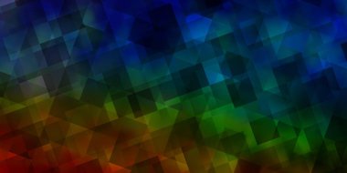 Çokgen biçimli çok renkli vektör arkaplanı. Soyut üçgenli dekoratif tasarım. Duvar kağıtları için şablon.