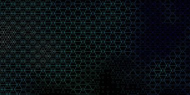 Koyu mavi, üçgenli yeşil vektör arkaplanı.