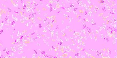 Açık pembe, kadın hakları sembollü sarı vektör dokusu. Değişken feminizm şekilli renkli bir illüstrasyon. Kadınların gücünü göstermek için en iyi tasarım..