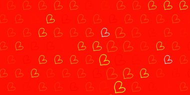 Açık kırmızı, sarı vektör dokusu ve güzel kalpleri var. Kadın hakları aktivizmiyle soyut tarzda basit bir tasarım. Uluslararası Kadınlar Günü için arkaplan.