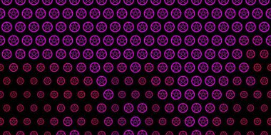 Dark Pink vector template with esoteric signs. Illustration with magical signs of spiritual power. Background for esoteric, mystic designs.