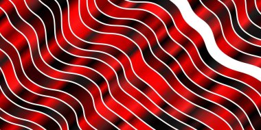 Eğrili koyu turuncu vektör düzeni. Bükülmüş çizgileri olan yepyeni renkli bir çizim. İş broşürleri, broşürler için desen