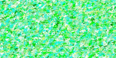 Açık mavi, poligonal formlu yeşil vektör arkaplan. Üçgen şekilleri soyut bir şekilde renk değişimine sahiptir. Reklamlar için şablon.