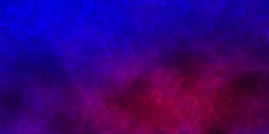 Açık mavi, üçgenli kırmızı vektör arkaplan. Soyut arkaplanda renkli eğimli üçgenler. İniş sayfaları için şablon.