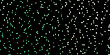 Soyut yıldızlı koyu yeşil vektör deseni.