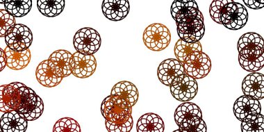 Açık yeşil, baloncuklu sarı vektör arka planı. Renkli çember şekilli modern soyut illüstrasyon. Bir marka kitabı için yeni şablon.