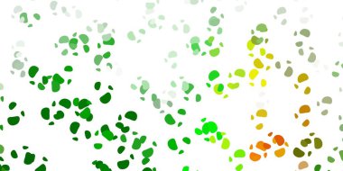 Açık yeşil, soyut formlu kırmızı vektör şablonu. Basit bir şekilde gradyan olan renkli soyut biçimler. Reklamlarınız için modern tasarım.