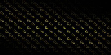 Koyu yeşil, kadın sembollü sarı vektör arkaplan. Kadın gücünün resmedildiği soyut bir çizim. Web siteniz için basit tasarım.