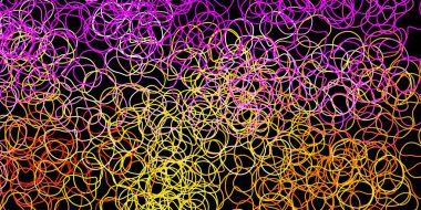 Memphis şekilli koyu pembe, sarı vektör dokusu. Basit bir şekilde gradyan olan renkli soyut biçimler. İşiniz için akıllı tasarım.