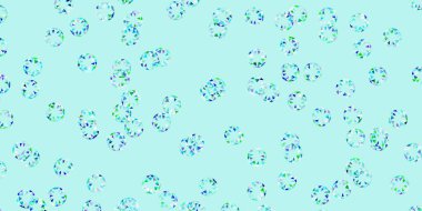 Açık mavi, daire şekilli yeşil vektör düzeni. Doğa tarzında rengarenk çizimler. Reklamlarınız için tasarım.