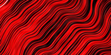 Eğri çizgileri olan koyu turuncu vektör şablonu. Eğimli dairesel kavisli parlak bir illüstrasyon. Reklamınız, posteriniz, afişiniz için en iyi tasarım.