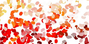 Memphis şekilli hafif turuncu vektör dokusu. Basit bir şekilde gradyan olan renkli soyut biçimler. Duvar kağıdı seti için zarif tasarım.